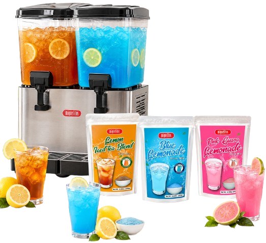 Miguelitos Iced Tea Package — dispenser and iced tea and lemonade mixes