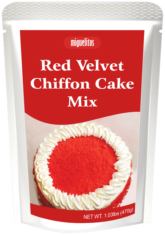 Red Velvet Chiffon Cake Mix pouch