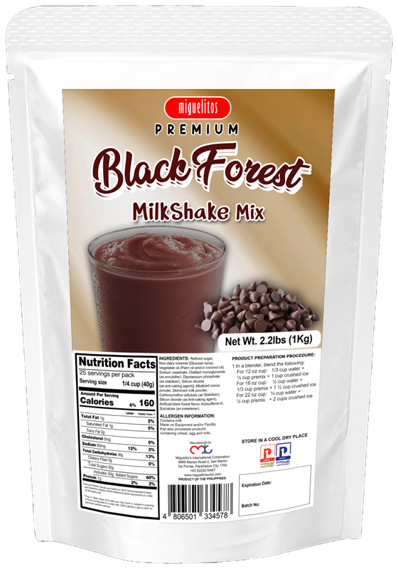 Premium Milkshake Mix Black Forest pouch