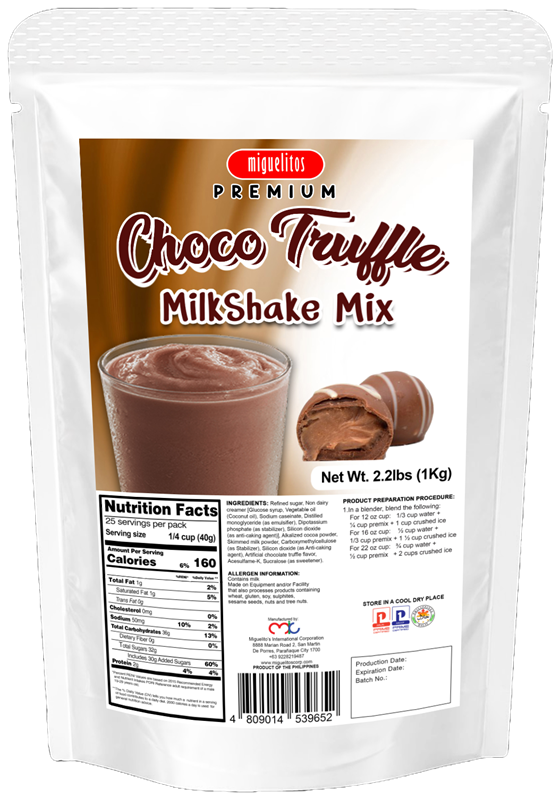 Premium Milkshake Mix Choco Truffle pouch