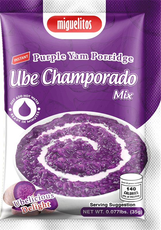 Miguelitos Ube Champorado Mix sachet